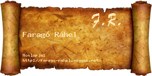 Faragó Ráhel névjegykártya